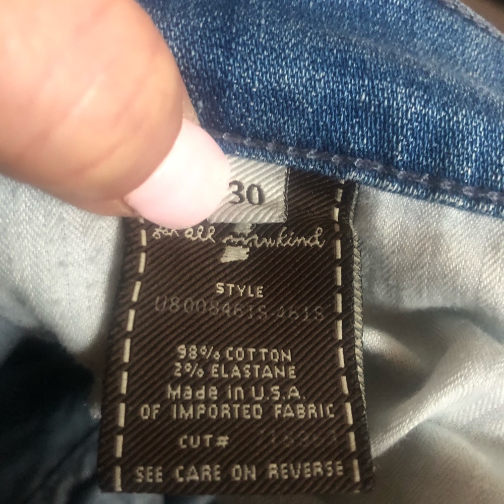 7 for all man kind wide leg crop jeans